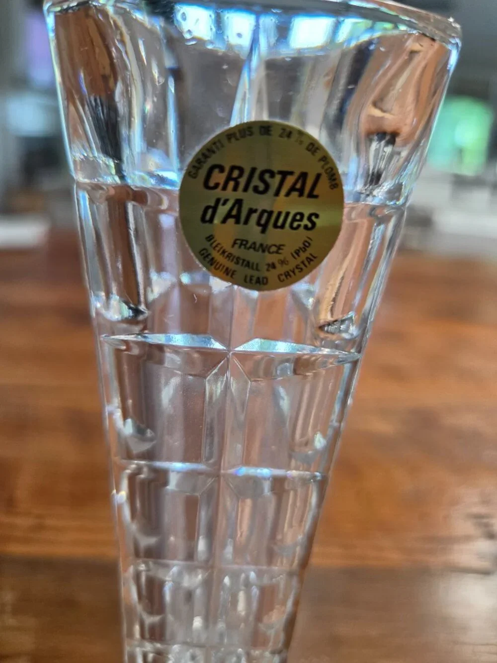 Cristal d'Arques 24% Genuine Lead Crystal Bud Vase Made In France 6 3/4